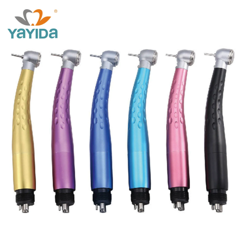 YAYIDA Colorful Push Button 2 Hole or 4 Holes Turbine LED High Speed Dental Handpiece. AYD-TLCM4-12