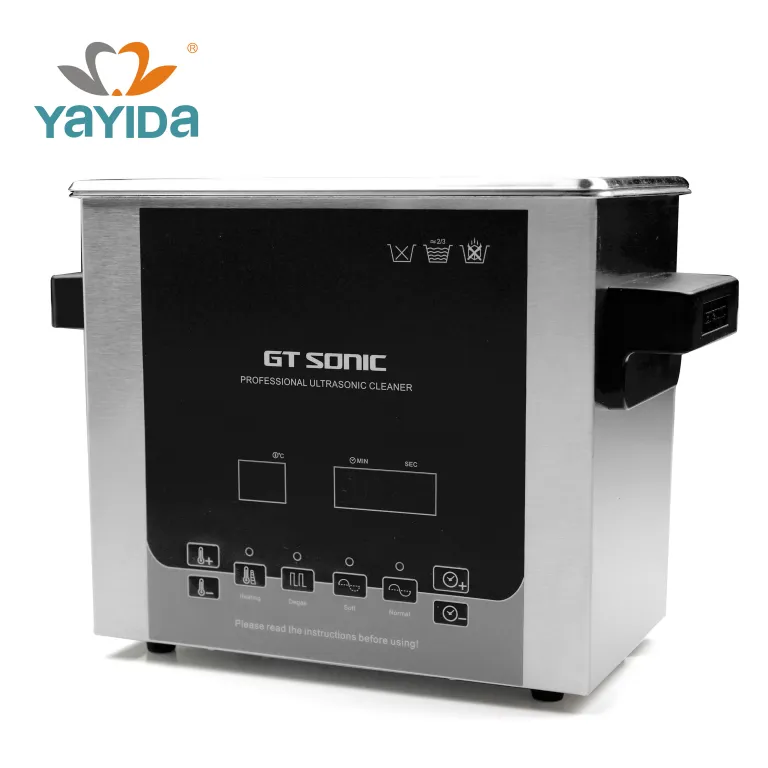 Limpiador ultrasónico Dental YAYIDA Digital SUS304 3L portátil comercial sumergible de acero inoxidable 300w